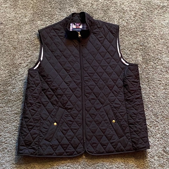Lands End Women’s Brown Quilted Vest 2x - Picture 4 of 16